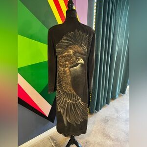 Vintage Hand Painted Art Coat - Eagle Design